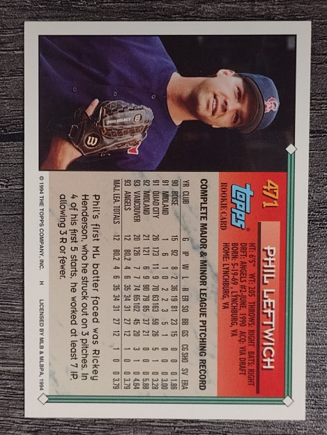 1994 Topps Gold #471 Phil Leftwich