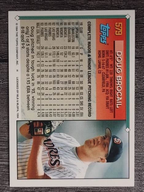 1994 Topps Gold #579 Doug Brocail