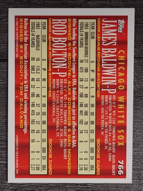 1994 Topps Gold #766 James Baldwin