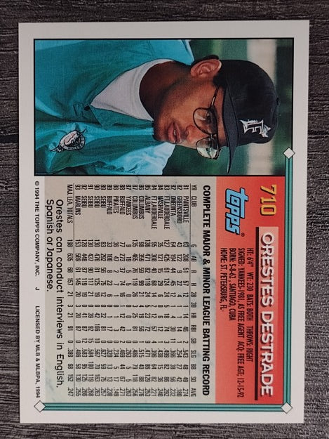 1994 Topps Gold #710 Orestes Destrade
