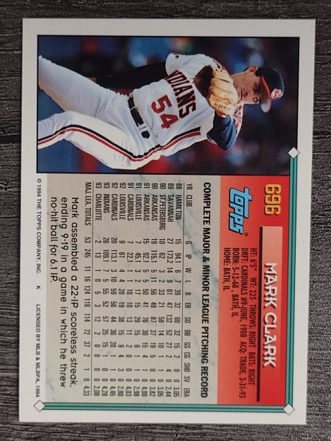 1994 Topps Gold #696 Mark Clark