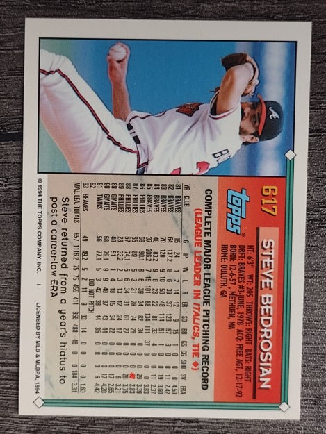 1994 Topps Gold #617 Steve Bedrosian