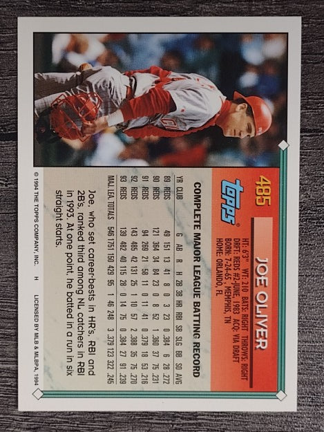 1994 Topps Gold #485 Joe Oliver