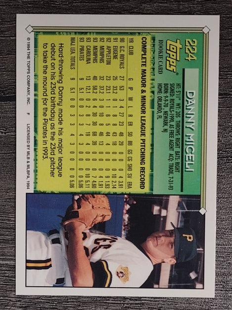 1994 Topps Gold #224 Danny Miceli