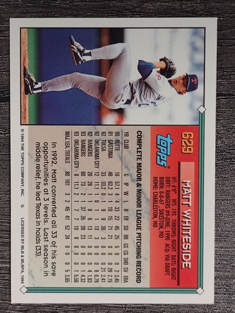 1994 Topps Gold #629 Matt Whiteside