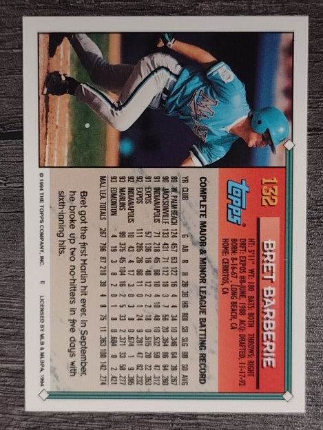 1994 Topps Gold #132 Bret Barberie