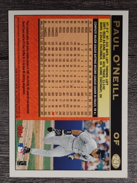 1997 Topps #247 Paul O'Neill