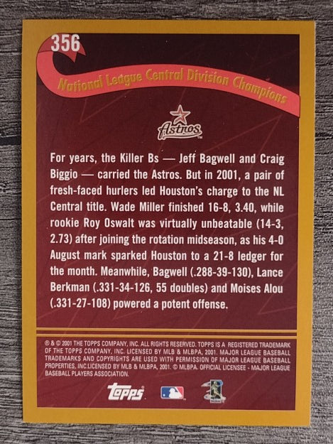 2002 Topps #356 Houston Astros PB