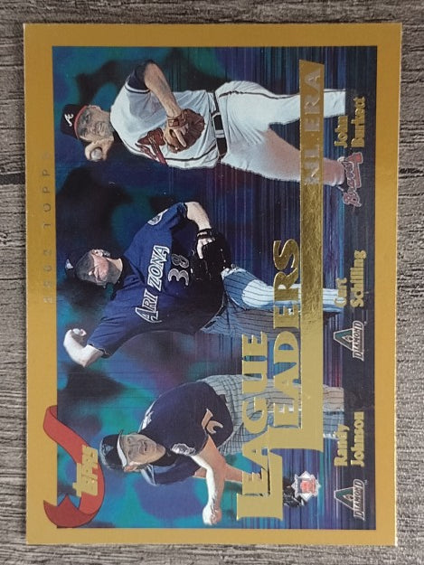 2002 Topps #347 Randy Johnson/Curt Schilling/John Burkett LL