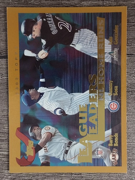 2002 Topps #345 Barry Bonds/Sammy Sosa/Luis Gonzalez LL