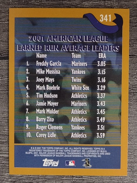 2002 Topps #341 Freddy Garcia/Mike Mussina/Joe Mays LL