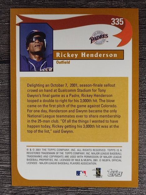 2002 Topps #335 Rickey Henderson HL