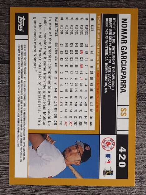 2002 Topps #420 Nomar Garciaparra