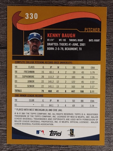 2002 Topps #330 Kenny Baugh DP