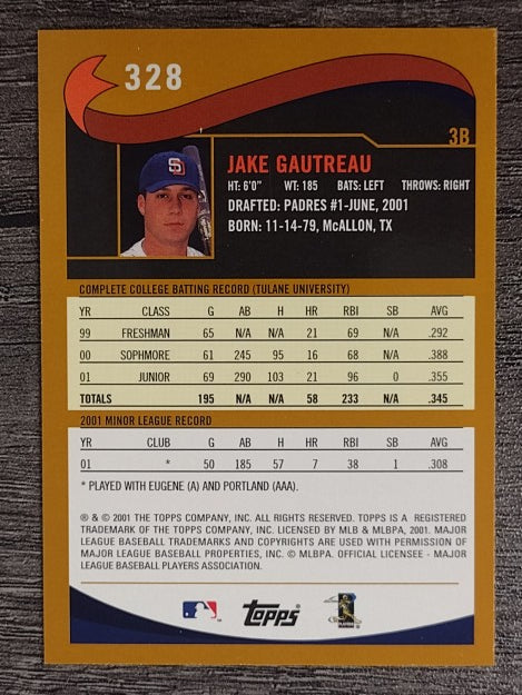 2002 Topps #328 Jake Gautreau DP