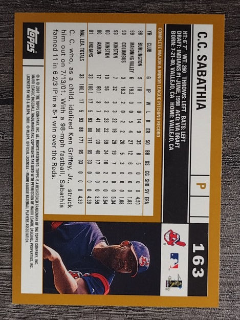 2002 Topps #163 C.C. Sabathia