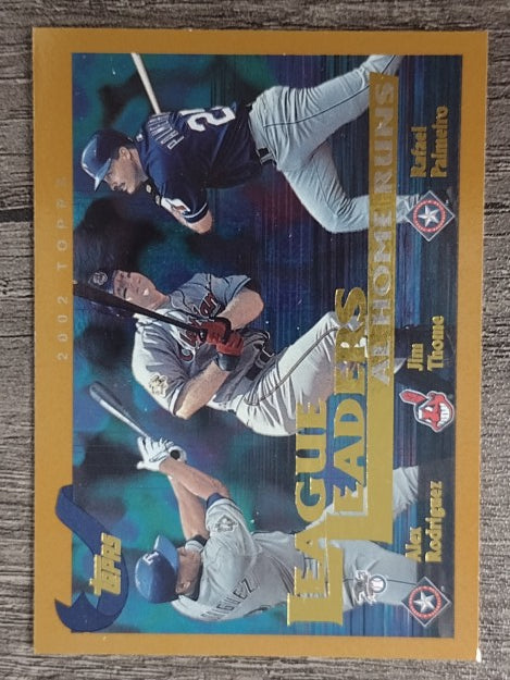 2002 Topps #339 Alex Rodriguez/Jim Thome/Rafael Palmeiro LL