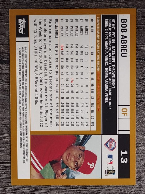 2002 Topps #13 Bob Abreu
