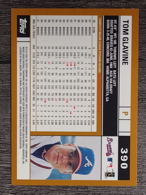 2002 Topps #390 Tom Glavine