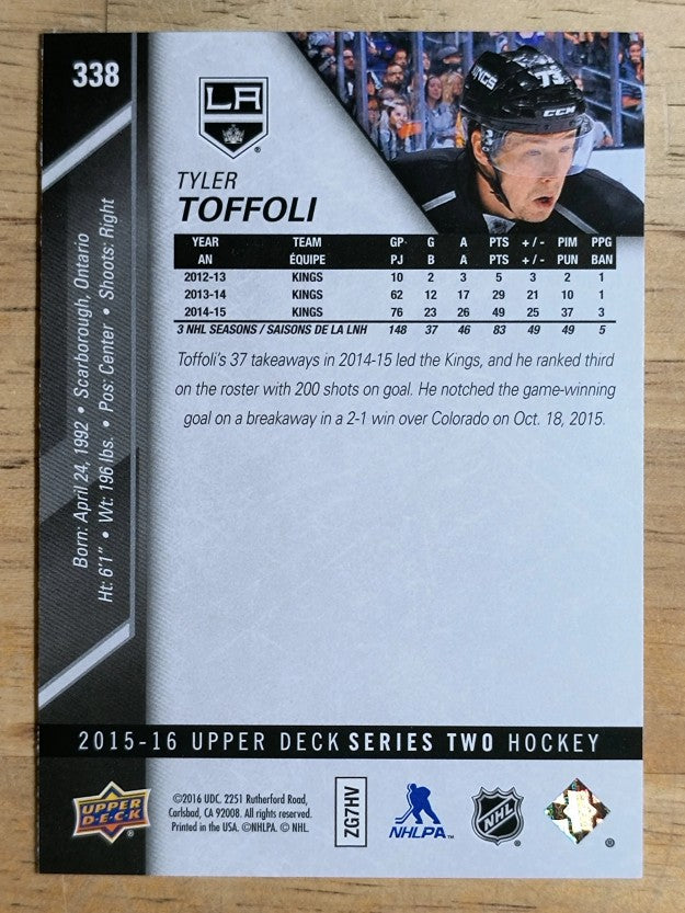 2015-16 Upper Deck #338 Tyler Toffoli