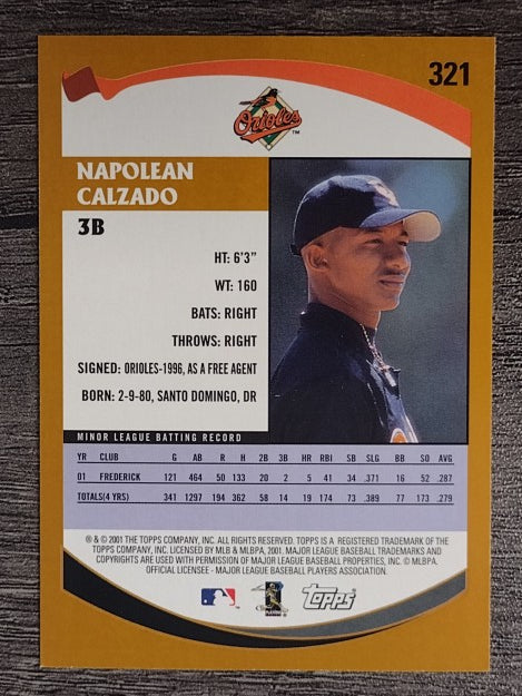 2002 Topps #321 Napoleon Calzado PROS RC