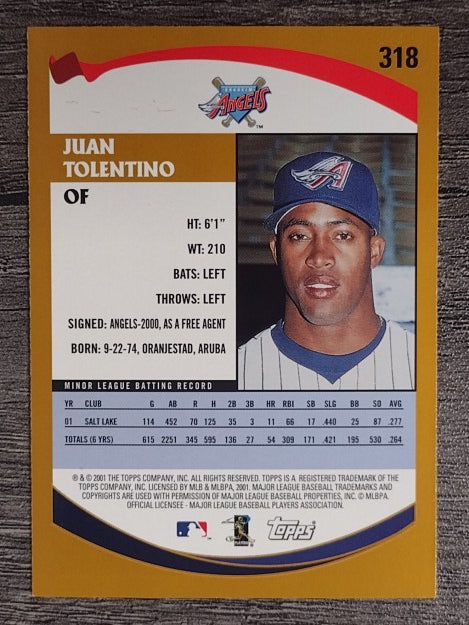 2002 Topps #318 Juan Tolentino PROS RC