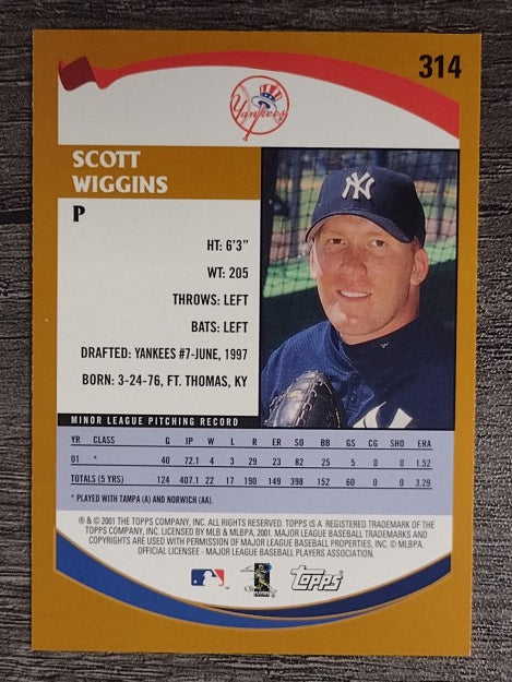 2002 Topps #314 Scott Wiggins PROS RC