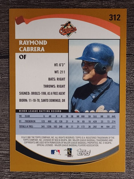 2002 Topps #312 Raymond Cabrera PROS RC