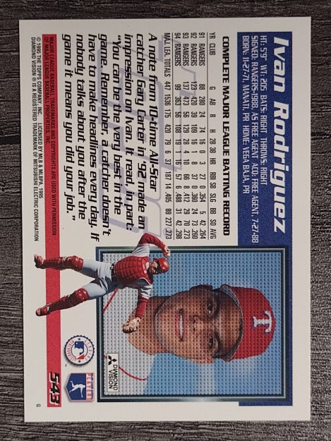 1995 Topps #543 Ivan Rodriguez