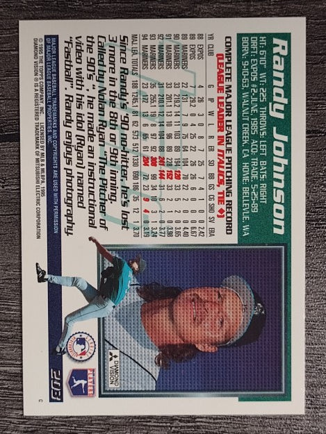 1995 Topps #203 Randy Johnson