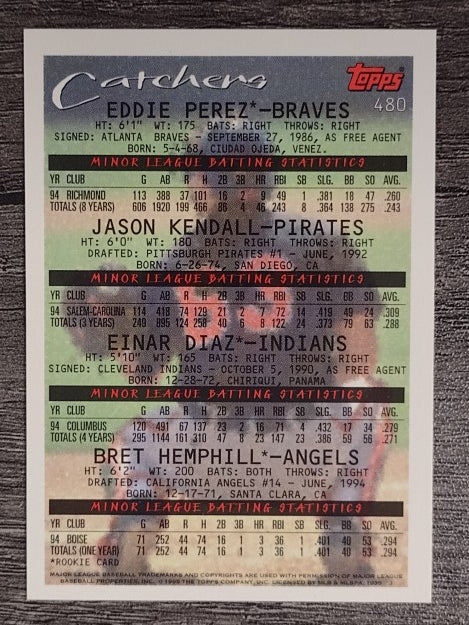1995 Topps #480 Eddie Perez RC