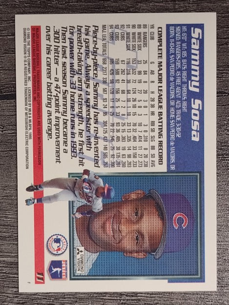 1995 Topps #11 Sammy Sosa