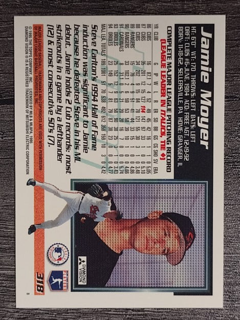 1995 Topps #318 Jamie Moyer