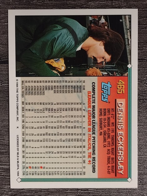 1994 Topps #465 Dennis Eckersley