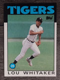 1986 Topps #20 Lou Whitaker