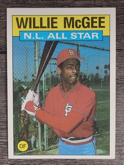 1986 Topps #707 Willie McGee AS