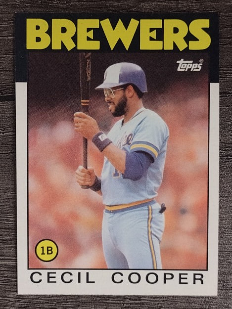 1986 Topps #385 Cecil Cooper