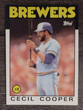 1986 Topps #385 Cecil Cooper