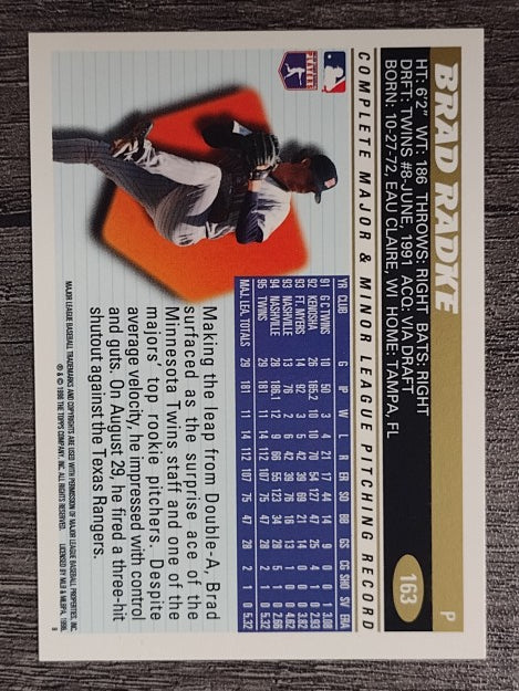 1996 Topps #163 Brad Radke