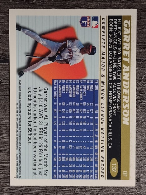 1996 Topps #132 Garret Anderson