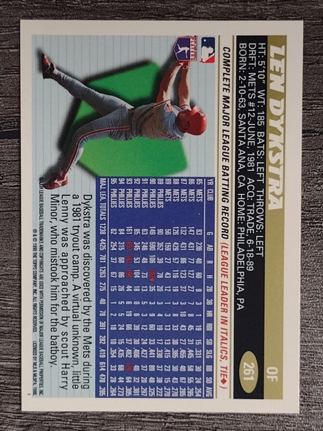 1996 Topps #261 Len Dykstra