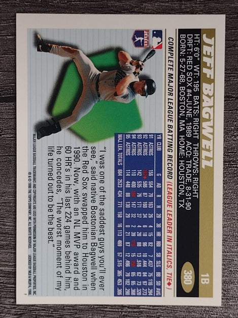 1996 Topps #380 Jeff Bagwell