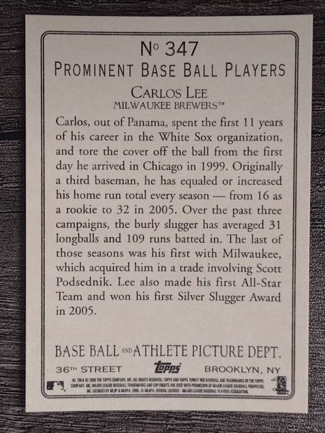 2006 Topps Turkey Red #347 Carlos Lee