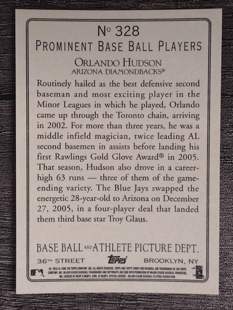 2006 Topps Turkey Red #328 Orlando Hudson