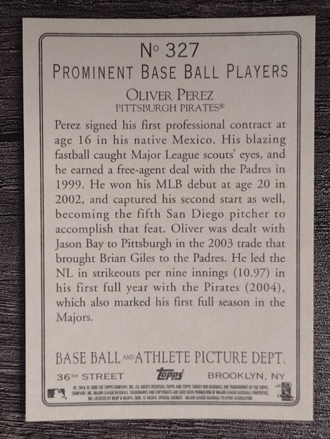 2006 Topps Turkey Red #327 Oliver Perez