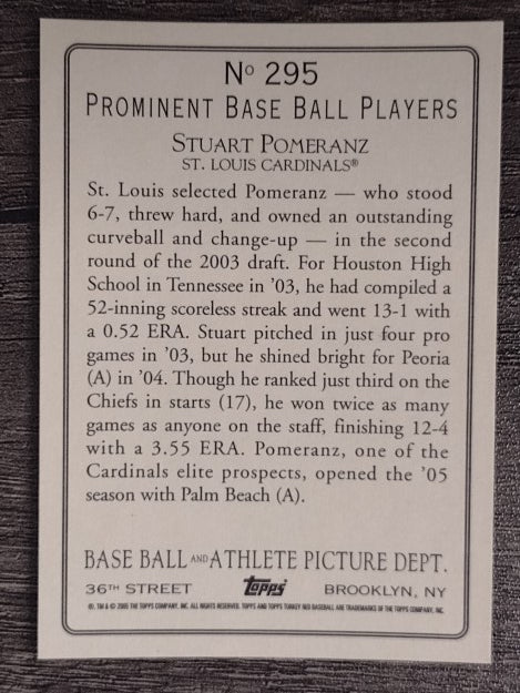 2005 Topps Turkey Red #295 Stuart Pomeranz RC