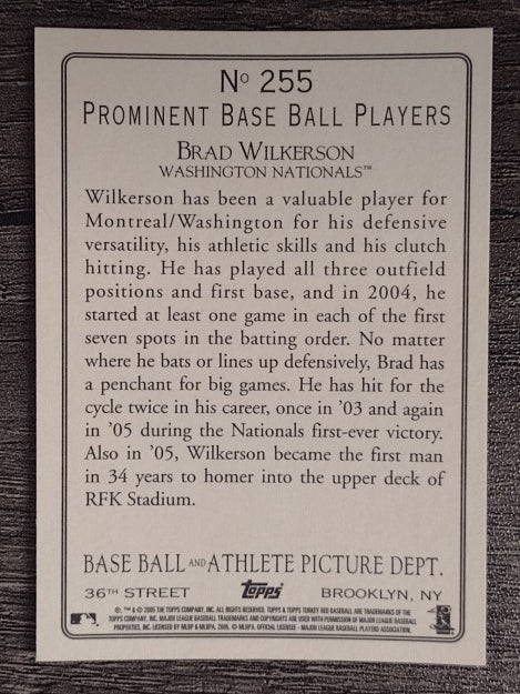 2005 Topps Turkey Red #255 Brad Wilkerson