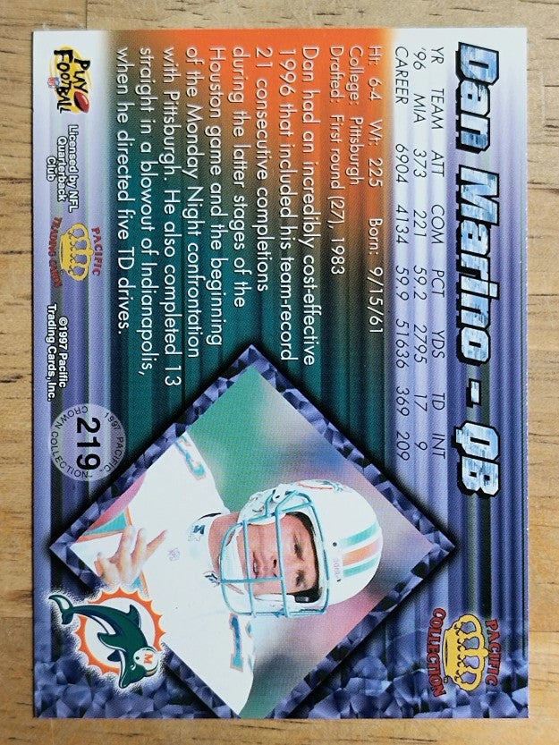 1997 Pacific #219 Dan Marino