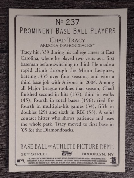 2005 Topps Turkey Red #237 Chad Tracy