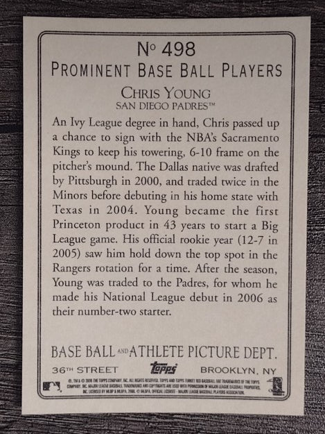 2006 Topps Turkey Red #498 Chris Young